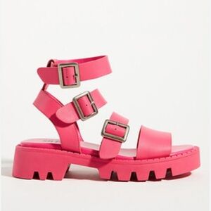 Like New Anthropologie Silent D Friand Gladiator Platform Sandals Shoes Pink 8.5